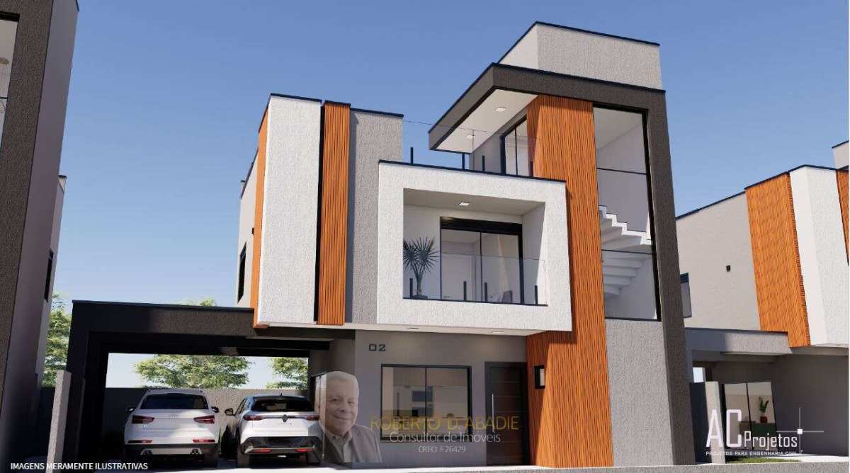 Sobrado em condomínio à venda em Curitiba, Hauer, com 3 quartos, 133,92m² - ROBERTO D. ABADIE Consultor de Imóveis